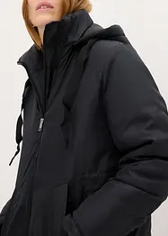Parka imbottito con cappuccio staccabile e coulisse in vita, bonprix