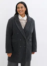 Cappotto corto doppiopetto in simil lana, bonprix