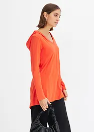 Maglia lunga con cappuccio, bonprix