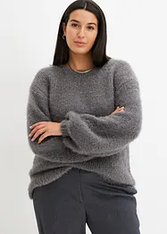 Maglione oversize in filato piumato, bonprix