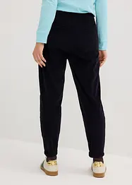 Pantaloni cropped di velluto a coste in cotone biologico con cinta comoda, bonprix