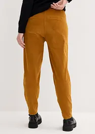 Pantaloni cropped di velluto a coste in cotone biologico con cinta comoda, bonprix