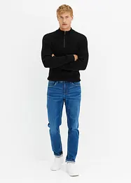 Jeans elasticizzati regular fit, tapered, bonprix