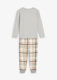 Pigiama con pantaloni in flanella, bonprix