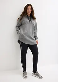 Tuta sportiva con felpa lunga oversize e leggings (set 2 pezzi), bonprix