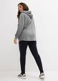 Tuta sportiva con felpa lunga oversize e leggings (set 2 pezzi), bonprix