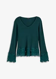 Maglione con pizzo, bonprix