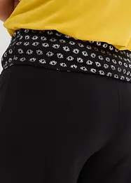 Pantaloni sportivi in maglina al polpaccio con cinta comoda, bonprix