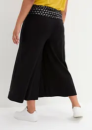 Pantaloni sportivi in maglina al polpaccio con cinta comoda, bonprix