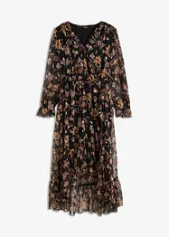 Abito asimmetrico in fantasia con effetto glitterato, bonprix