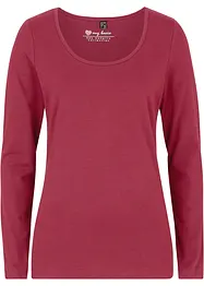 Maglia elasticizzata aderente a maniche  lunghe, bonprix