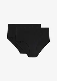 Culotte mestruale ad assorbenza media con cotone biologico (pacco da 2), bonprix