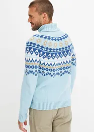 Maglione norvegese a collo alto con poliacrilico riciclato, bonprix