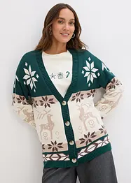 Cardigan in fantasia natalizia, bonprix