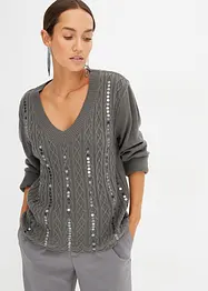 Maglione con paillettes, bonprix