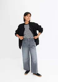 Jeans wide leg, a vita alta, bonprix