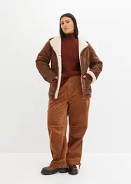 Pantaloni parachute di velluto a coste, bonprix