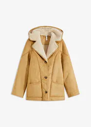 Giacca shearling con cappuccio, bonprix