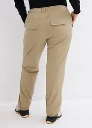 Pantaloni funzionali impermeabili con fodera in pile e tasche, bonprix