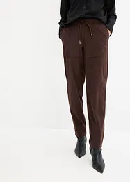 Pantaloni in similpelle scamosciata, bonprix