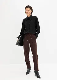 Pantaloni in similpelle scamosciata, bonprix