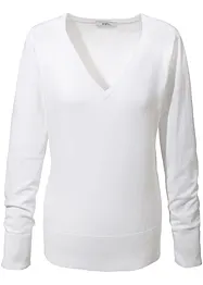 Maglione in filato fine con scollo a V, bonprix