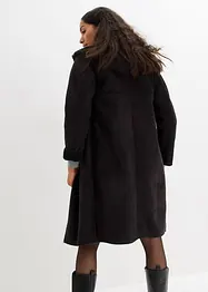 Cappotto corto in similpelle con fodera effetto peluche, bonprix