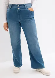 Jeans termici straight, a vita alta, bonprix