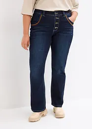 Jeans termici bootcut a vita media, bonprix