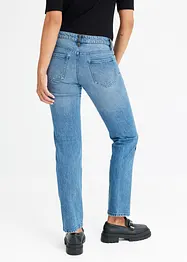 Jeans in color blocking straight, a vita bassa, bonprix