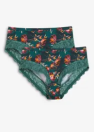 Slip alto con pizzo delicato (pacco da 2), bonprix