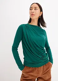 Maglia a maniche lunghe con arricciatura, bonprix