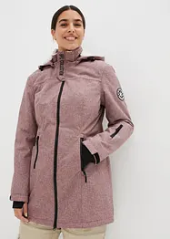 Giacca lunga tecnica impermeabile con pile teddy, bonprix
