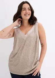 Top con paillettes, bonprix