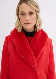 Cappotto con collo in pelliccia sintetica staccabile, bonprix