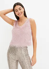 Top con filato peloso, bonprix