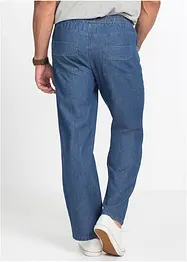 Pantaloni classic fit con elastico in vita in cotone leggero, straight, bonprix