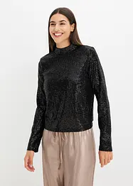 Blusa con paillettes, bonprix