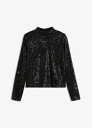 Blusa con paillettes, bonprix