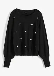 Maglione in filato fine di misto viscosa, bonprix