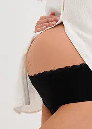 Panty prémaman con cotone biologico e pizzo (pacco da 3), bonprix