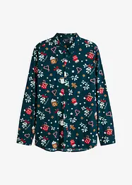 Camicia a maniche lunghe natalizia in puro cotone, bonprix