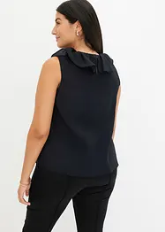 Blusa senza maniche con ruches, bonprix