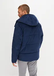 Giacca trapuntata in velluto a coste con cappuccio staccabile, bonprix
