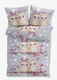 Biancheria da letto con gufi, bonprix