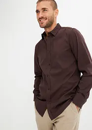 Camicia elasticizzata con cotone, slim fit, bonprix