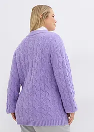 Maglione oversize con lavorazione a trecce, bonprix