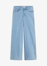 Jeans wide leg elasticizzati, vita media, bonprix