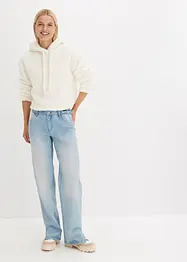 Jeans wide leg con cinta comoda, a vita alta, bonprix