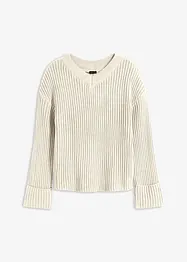 Maglione in cotone misto morbido, bonprix